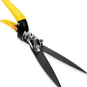 Flower Bed and Grass Shear - Extra Sharp Garden Hand Pruners, Comfortable Ergonomic,Easier Cutting, Less Effort - Gardening Scissors, yellow