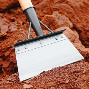9.8inch Multifunctional Outdoor Garden Cleaning Shovel, Heavy Duty Steel Flat Shovel, Practical Cleaning Snow Tool, Farm Weeding Planting Tool for Weeds and Moss Ice Floor(25cm)
